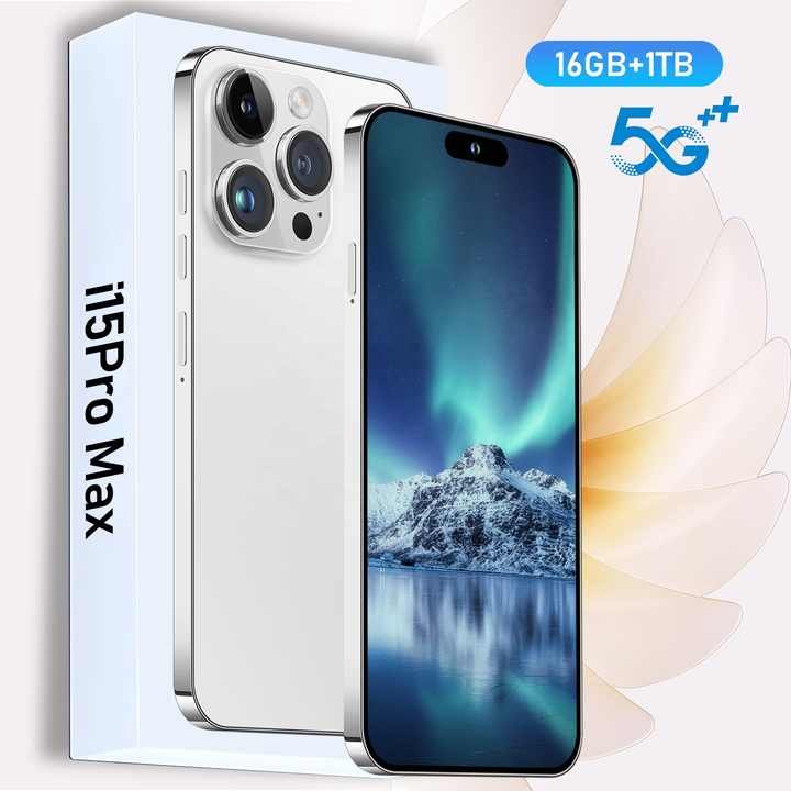 Original Phone 15 Pro Max 6.7 inch Android Smartphones 16GB+512GB 10 Core 5G LET Cellphones With 3 Camera Mobile Phones